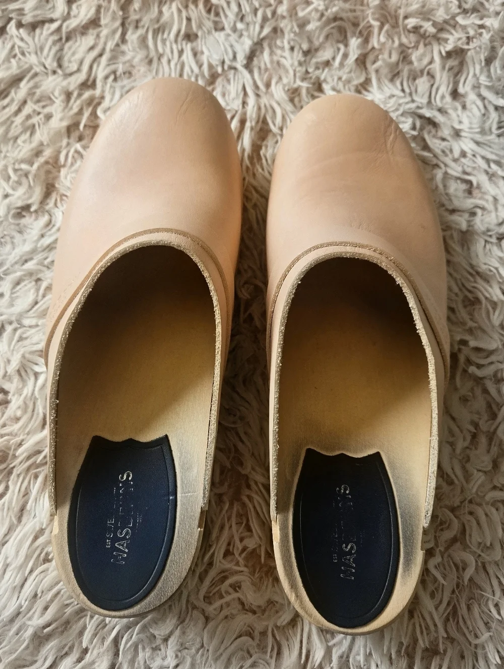 🍑Swedish Hasbeen Leather Upper Clogs - Picture 2 of 6
